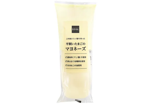 BIO-RALの平飼いたまごのマヨネーズのパッケージです。