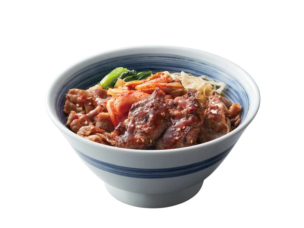 様々なカルビ丼のラインナップ